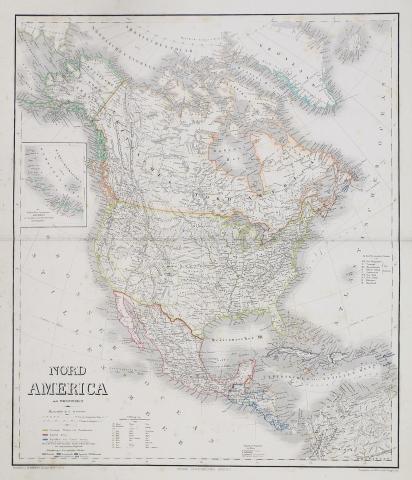Kiepert, Heinrich: Nord America mit Westindien 1859 Weimar 