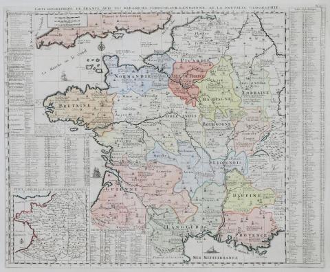 Chatelain, Henry Abraham: Carte Geographique de France avec des Remarques Curieuses sur l’Ancienne et la Nouvelle Geographie 1705 Amsterdam 