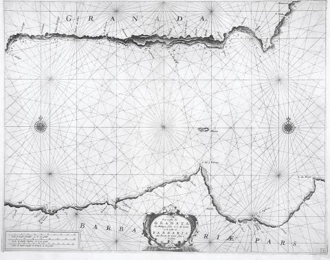 Coronelli, Vincenzo Maria: La Costa di Granata de Malaga sin a C. di Gata et la Costa di Barbaria... 1695 Venice [Velence] 