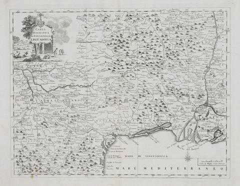 Tommaso, Salmon : Carta Geografica del Governo della Linguadocca 1730  