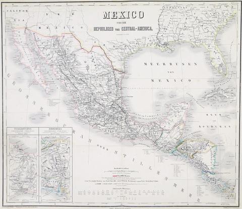 Graf, Carl: Mexico und die Republiken von Central-America / bearbeitet von C. Gräf ; situation gest. v. Kratz ; bergstich v. O. Frh. v. Eyb ; schrift gest. von O. Haubold jun. 1853 Weimar 