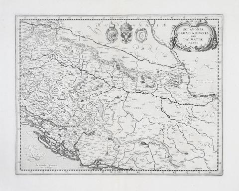 Hondius, Jodocus: Sclavonia Croatia Bosnia cum Dalmatiae Parte. 1641 Amsterdam 