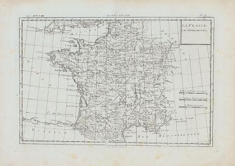 Bonne, Rigobert: La France par Géneralités 1780 Paris [Párizs] 