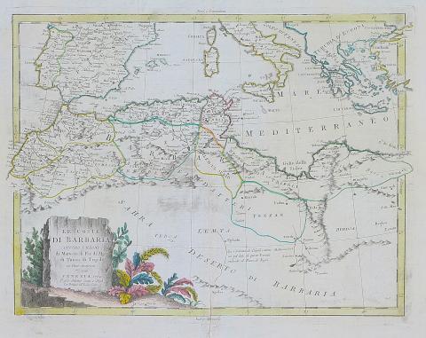 Zatta, Antonio: Le Coste Di Barbaria Ovvero I Regni di Marocco di Fez Di Algeri di Tunisis Di Tripoli…1784 1784 Venezia [Velence] 
