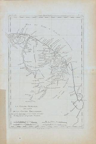 Bonne, Rigobert: La Guyane Francoise, avec partie De La Guyane Hollandoise:fuivant les Operations et les Cartes recentes des Ingenieurs-Geo. Francois 1787 Paris [Párizs] 