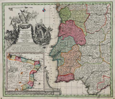 Seutter, Matthaus: Portugalliae et Algarbiae Regna. 1733 Augsburg 