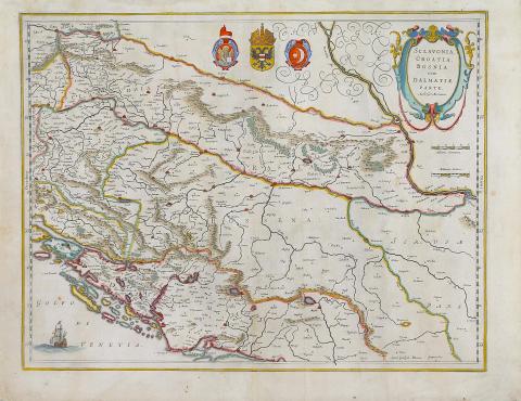 Blaeu, Joan: Sclavonia Croatia Bosnia cum Dalmatiae Parte. 1662 Amsterdam 