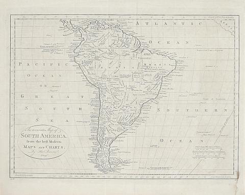 Bowen, Thomas: An accurate Map of South America, from the best Modern Maps and Charts... 1779 London 
