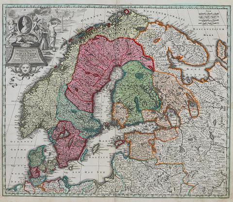 Seutter, Matthaus: Synopsis Plagae Septentrionalis Sueciae Daniae et Norwegiae Regn. 1744 Augsburg 