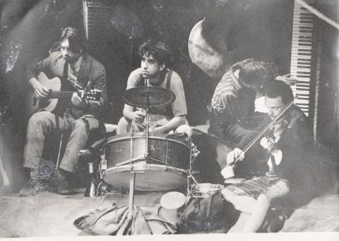 Gazdag Tibor, Vajdai Vilmos, Végvári Tamás, Szacsvay László próbán   