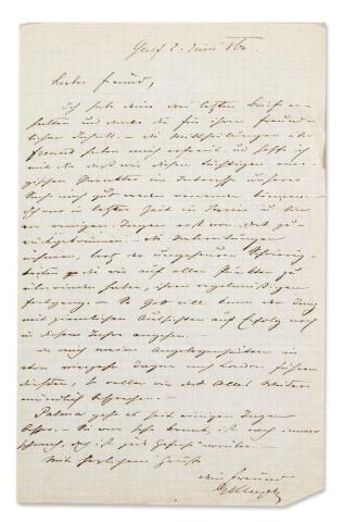 Klapka György levele  1864. június 2., Genf 