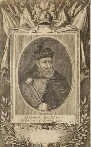 Bethlen Gábor rézmetszetű mellképe - Gabriel Bethlen Fürst in Siebenbürgen.  Leipzig. ca. 1721. 