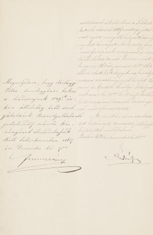 27 magyar államfő – gróf Andrássy Gyulától Kállai Gyuláig – saját kezű aláírásával ellátott iratainak gyűjteménye   