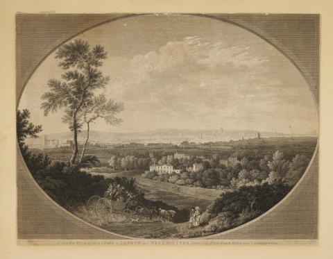 Robertson, George: A South View of the Cities of London and Westminster. London távlati képe 1779 London 
