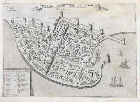 Picart, Jean: Civitas Acon sive Ptolomaida 1630 Paris 