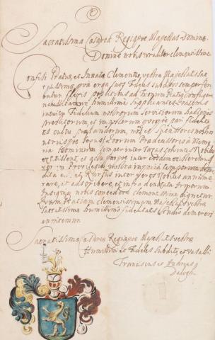 Címerkérő folyamodvány 1717  