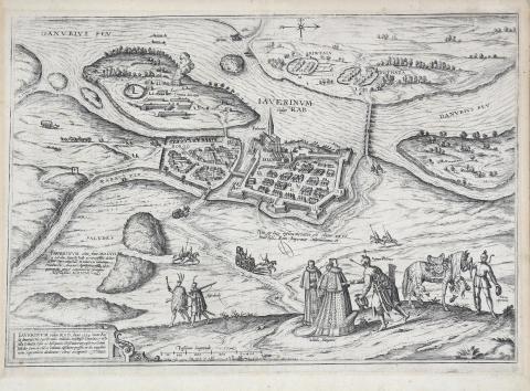 Győr látképe: Braun, Georg - Hogenberg, Frans - Iaverinum vulgo Rab...  Köln, ca. 1600 