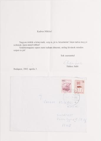 Halász Judit levelei (1984-2002) Veress Miklóshoz  1984 [Budapest] 
