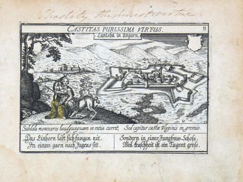 Nagykanizsa látképe:  Meisner, Daniel – Kieser, Eberhard  – Canisha in Ungarn  Frankfurt am Main, 1623-1631. 
