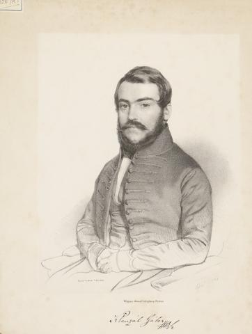 Eybl Ferenc : Klauzál Gábor kőnyomatú portréja 1842 Pest 