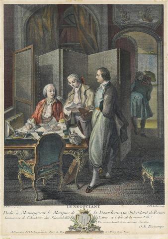 Descamps, Jean-Baptiste – Le Bas, Jacques-Philippe: Le Négociant 1747 Paris 