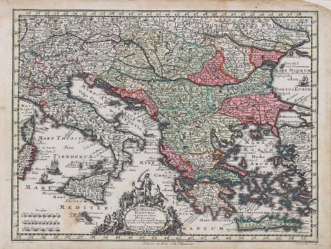 Seutter, Matthaus: Novissima Tab. Danubii et praesertim Hungaria: cum aliis adiacentib... 1744 Augsburg 