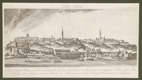 Mayer, Johann Jakob – Westermeyer, Peter: Buda látképe – Ofen, Buda.  Pressburg, 1780. 