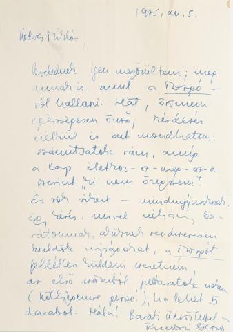 Tandori Dezső levelei Veress Miklóshoz   