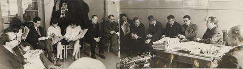 Veress Miklós Brezsnyev és a Moszkvai Autóslap szerkesztőségének társaságában   