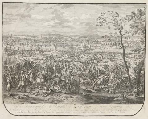 Huchtenburg, Jan: Vue et Representation de la Bataille de Zenta, donnée le 11e de Septembre 1697.   