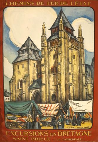 Chemins de fer de l'État. Excursions en Bretagne. Saint Brieuc (la Cathédrale)   