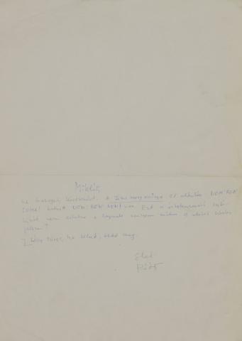 Hajnóczy Péter levele Veress Miklóshoz   H. n.  