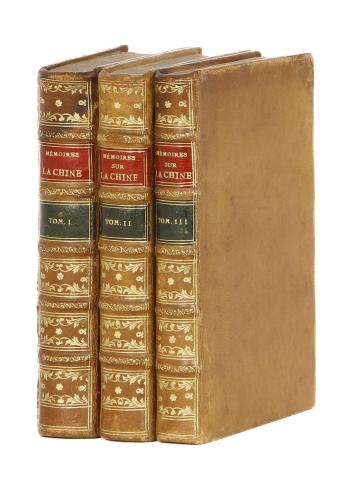 Le Comte, Louis: Nouveaux memoires sur l’état present de la Chine. Seconde Edition. Tome I-III.  Paris Jean Anisson directeur de l'Imprimerie Royale...
