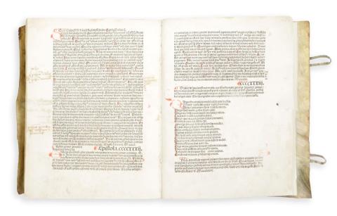 Pius II, Pont. Max. (Aeneas Sylvius Piccolomini): Epistolae familiares. De Duobus amantibus Euryalo et Lucretia. Descriptio urbis Viennensis.  Nürnberg, 1486. Anton Koberger. 