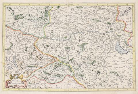 Mercator, Gerard: Austria archiducatus Per Gerardum Mercatorem Cum Privilegio  Duisburg, then Amsterdam, (1589-95) 1613 