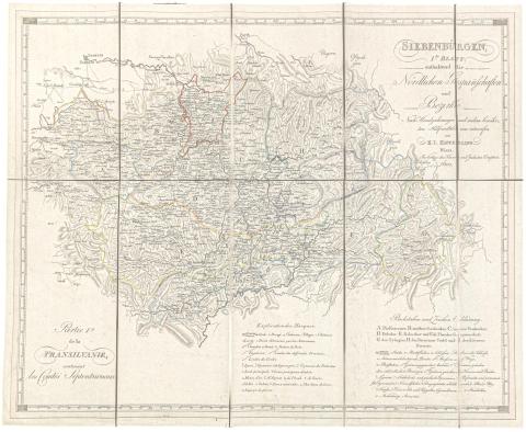 Kipferling, Karl Joseph: Erdély résztérképe – Siebenbürgen, 1tes Blatt, enthaltend die Nördlichen Gespanschaften und Bezirke  Wien, 1803. Kunst und Industrie Comptoirs. 