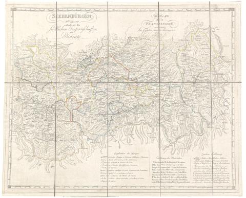 Kipferling, Karl Joseph: Erdély résztérképe – Siebenbürgen; 2tes Blatt, enthaltend die Südlichen Gespanschaften und Districte.  Wien, 1803. Kunst und Industrie Comptoirs. 
