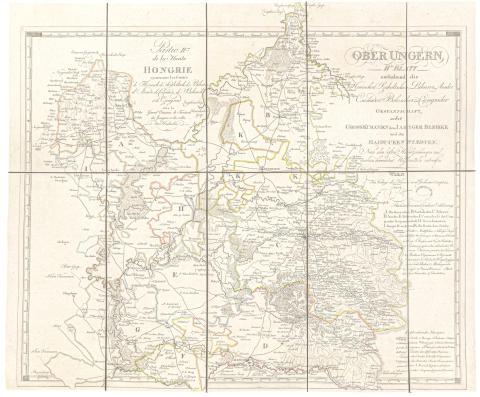Kipferling, Karl Joseph: Oberungern, IItes Blatt enthaltend die Hewescher, Szaboltscher, Biharer, Arader, Csanader, Bekescher und Csongrader Gespannschaft, nebst Grosskumanien dem Lazyger Bezirke und dem Haiducken Staedten  Wien, 1803. Kunst und Industrie Comptoirs. 