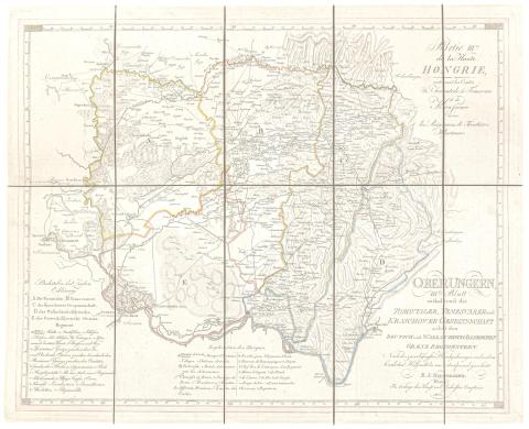 Kipferling, Karl Joseph: Oberungern. IIItes Blatt enthaltend die Torontaler, Temesvarer und Kraschower Gespannschaft, nebst den Deutsch und Wallachisch - Illyrischen Graenz Regimentern  Wien, 1803. Kunst und Industrie Comptoirs. 