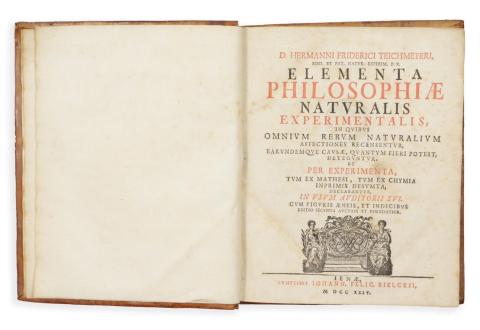 Hermann Friedrich Teichmeyer: Elementa philosophiae naturalis experimentalis  Ienae, 1724. Iohann. Felic. Bielckii. 
