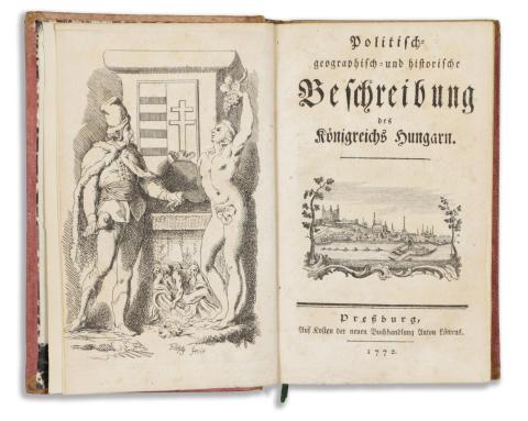 [Windisch, Karl Gottlieb]:  Politisch-geographisch- und historische Beschreibung des Königreichs Hungarn. 1772 Pressburg, Anton Löwe 