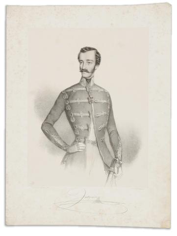 Bekel, Joseph: István nádor kőnyomatú portréja  Nyomt. Sir Prágában, [1847] 