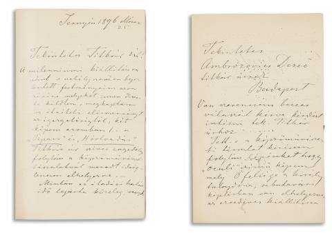 Szinyei-Merse Pál 2 db autográf levele Ambrozovics Dezsőnek   
