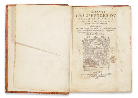 Le Loyer, Pierre : IIII Livres des spectres ou apparitions et visions d'esprits, anges et demons, se monstrans sensiblement aux hommes. I-II. kötet egyben. 1586 Angers 
