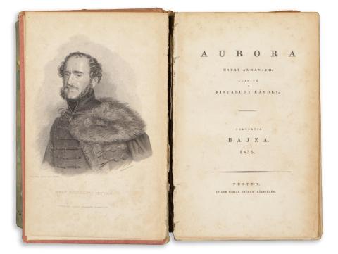 Aurora. Hazai almanach. 1835. Alapítá Kisfaludy Károly. Folytatja Bajza. [2 kötet] 1835 Pesten, Ifjabb Kilián György költségén 