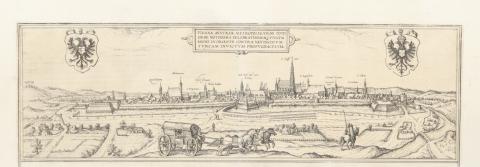 Braun, Georg - Hogenberg, Frans : Vienna Avstriæ metropolis vrbs toto orbe notissima celebratissimaq vnicvm hodie in oriente contra sævissimvm tvrcam invictvm propvgnacvlvm.  1580 Cölln, Cologne 