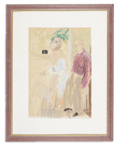 [Tallós Ilona]: A Gachot házaspár nizzai erkélyükön   