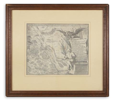 Lerch, Johann Martin: Geographischer Abriß der Stadt Wienn und selbiger Gegend wie sie Ao. 1683 belägert gewesen und welcher gestalt in währender Belägerung durch das Türckische Läger sich wagend von Georg Frantzen Koltschitzky die erste Kuntschafft zu und von der Käyserlichen Armata glücklih überbracht worden 1683 Wien,  