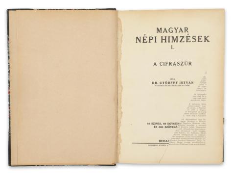 Györffy István, Dr.: Magyar népi himzések. I. A cifraszűr. 88 színes, 80 egyszínű táblával és 200 szövegábrával. [unicus] 1930 Budapest, Kertész József 