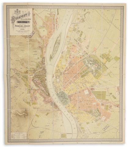 Budapest fő-és székváros térképe Rajzolta Homolka József. 1895. Lithográfia. 1895 Budapest, Államnyomda 